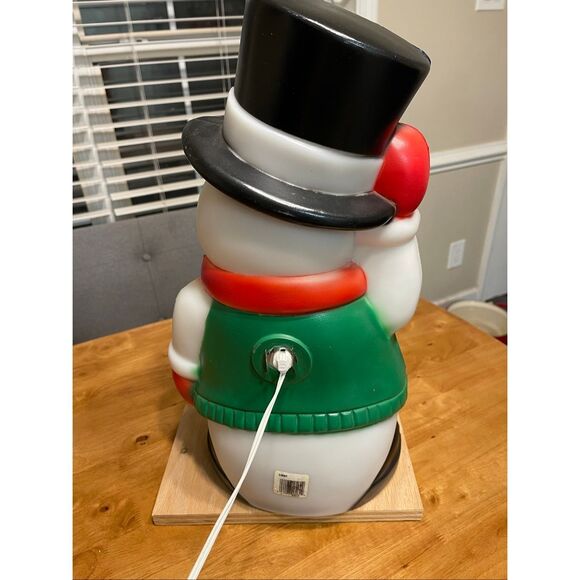 Vintage Frosty The Snowman Blow Mold Lighted 18" Made in USA Table Top - Picture 6 of 7